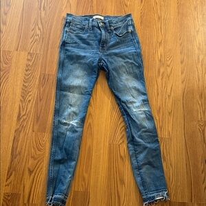 Madewell 9” high rise skinny jeans